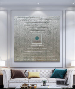 تابلو کالیگرافی ورق نقره