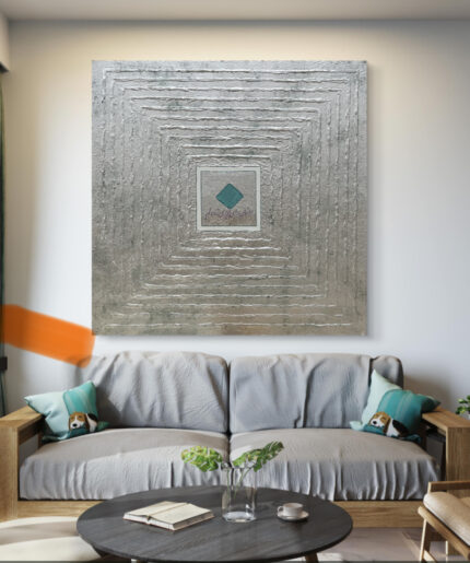 تابلو کالیگرافی نهان کار شده با ورق نقره